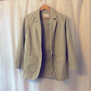 Everlane Women's Sage organic cotton linen blend blazer